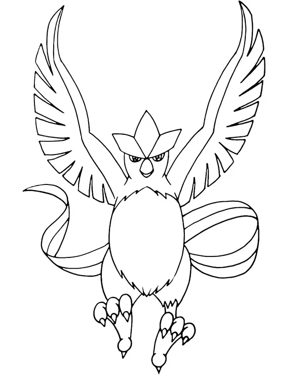Articuno kolorowanki pokemon - Ausmalbild zum Ausdrucken