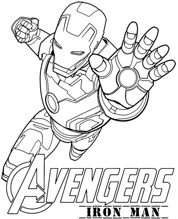 Avengers kolorowanka iron man - Ausmalbild zum Ausdrucken