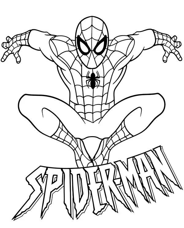 Avengers kolorowanka spiderman - Ausmalbild zum Ausdrucken