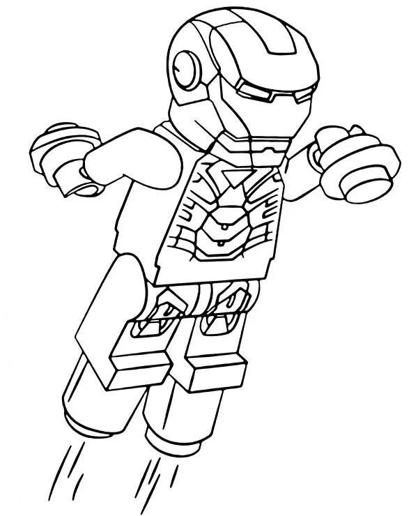 Avengers malowanki lego iron man - Ausmalbild zum Ausdrucken