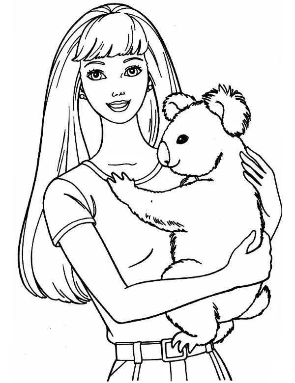 Barbie kolorowanka - Ausmalbild zum Ausdrucken