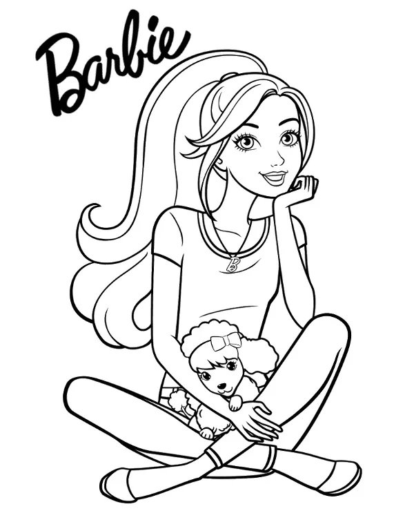 Barbie malowanka dla dzieci 21 - Ausmalbild zum Ausdrucken