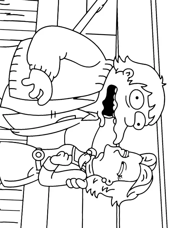 Barney gumble helen lovejoy kolorowanki simpsonowie - Ausmalbild zum Ausdrucken