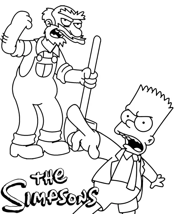 Bart simpson kolorowanka - Ausmalbild zum Ausdrucken