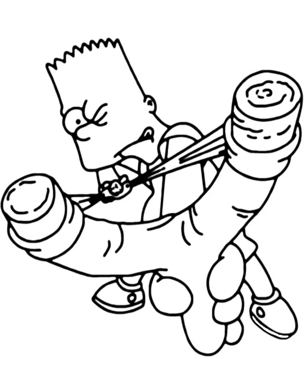 Bart simpson proca kolorowanka - Ausmalbild zum Ausdrucken