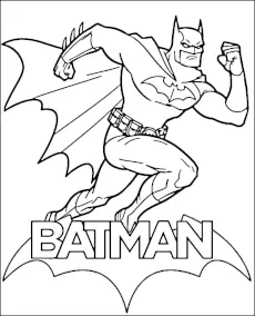 Batman kolorowanka do druku napis biegnący