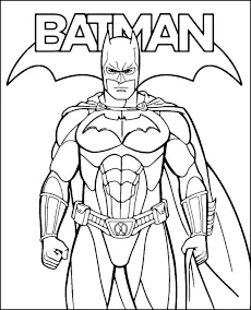 Batman kolorowanka do druku z napisem