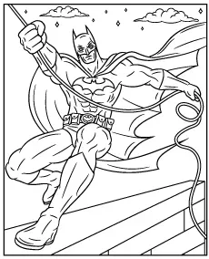 Batman na murze mini kolorowanka dla dzieci