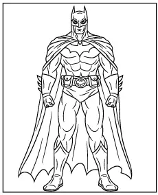 Batman stojący mini kolorowanka dla dzieci