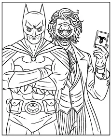 Batman z Jokerem mini kolorowanka dla dzieci