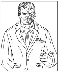 Batman Harvey Dent kolorowanka dla dzieci