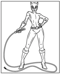 Batman Selina Kyle kolorowanka do druku mini