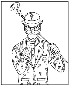 Batman Riddler Edward Nygma kolorowanka mini
