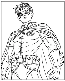 Batman Robin kolorowanka do druku