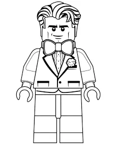 Batman Lego Bruce Wayne kolorowanka do druku