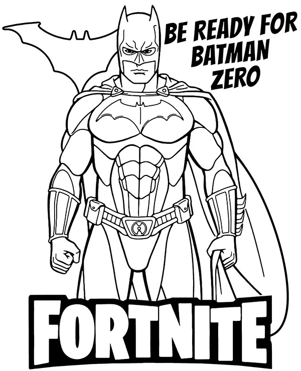 Batman zero kolorowanka fortnite - Ausmalbild zum Ausdrucken