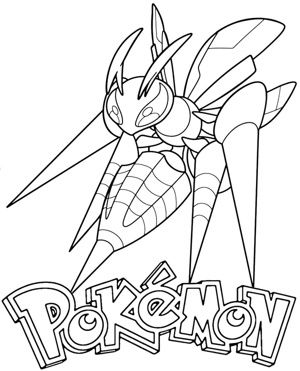 Beedrill kolorowanki pokemon - Ausmalbild zum Ausdrucken