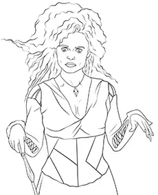 Bellatrix Lestrange kolorowanka dla dzieci