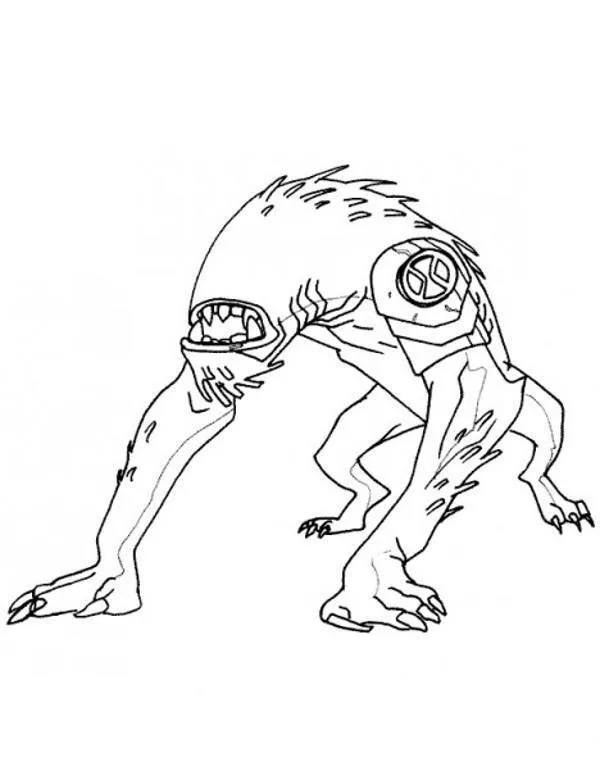 Ben 10 potwor kolorowanka - Ausmalbild zum Ausdrucken