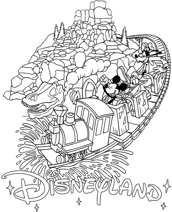 Big thunder kolorowanka disneyland - Ausmalbild zum Ausdrucken