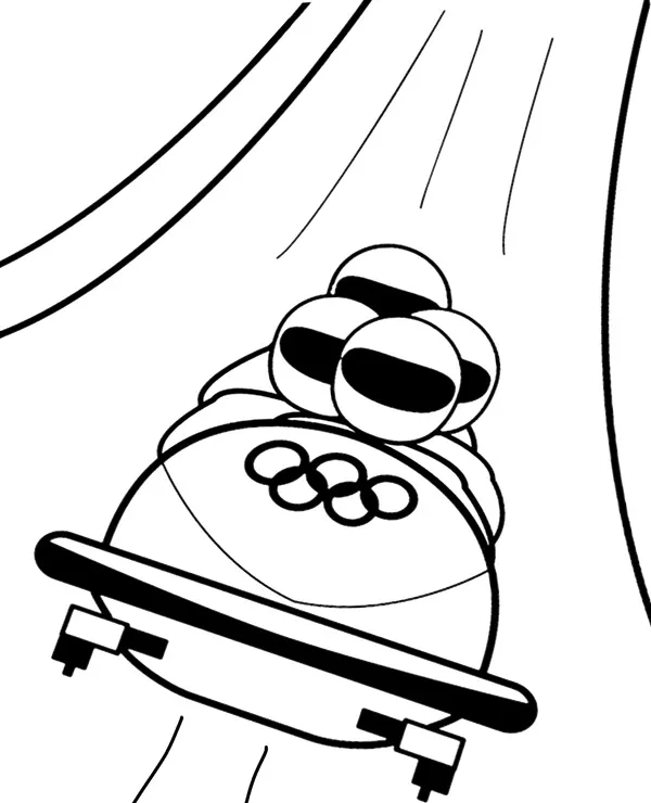 Bobsleje kolorowanka do wydruku - Ausmalbild zum Ausdrucken