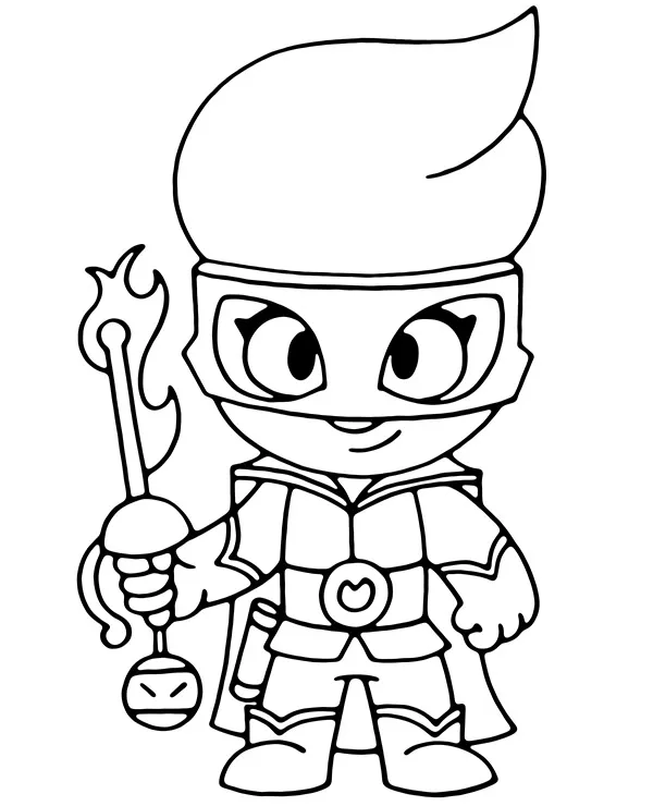 Brawl stars kolorowanka Amber De La Vega - Ausmalbild zum Ausdrucken