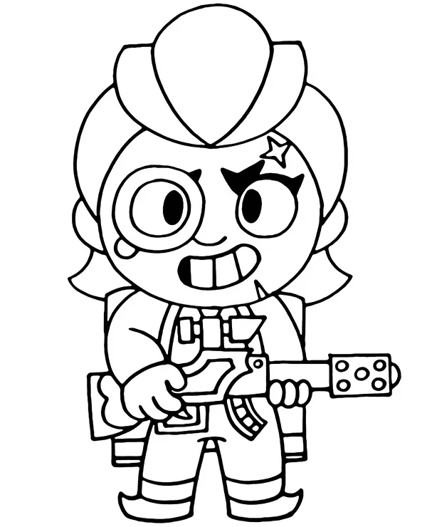Brawl stars kolorowanka belle goldhand - Ausmalbild zum Ausdrucken