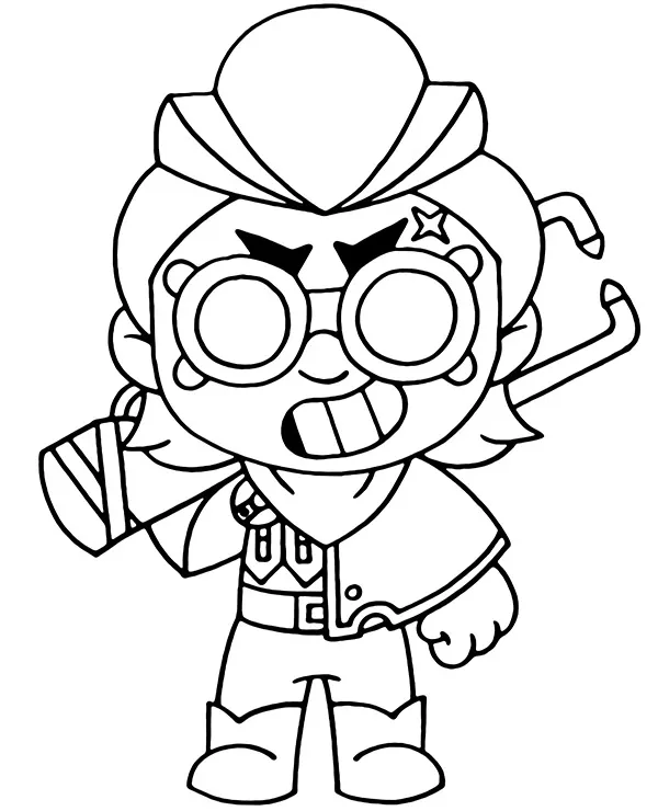 Brawl stars kolorowanka belle - Ausmalbild zum Ausdrucken