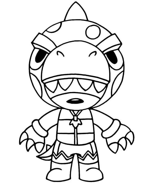 Brawl stars kolorowanka dino leon - Ausmalbild zum Ausdrucken