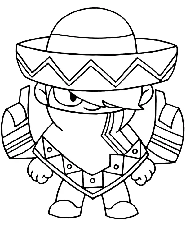 Brawl stars kolorowanka edgar - Ausmalbild zum Ausdrucken