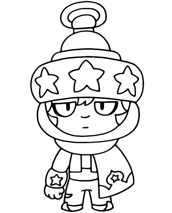 Brawl stars kolorowanka lantern sandy - Ausmalbild zum Ausdrucken