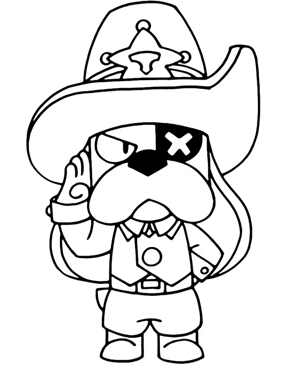 Brawl stars kolorowanka marshall ruffs - Ausmalbild zum Ausdrucken