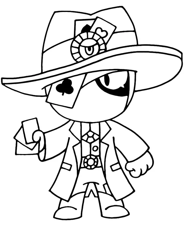 Brawl stars kolorowanka misfortune tara - Ausmalbild zum Ausdrucken