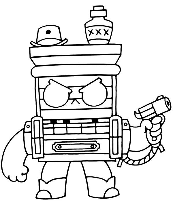 Brawl stars kolorowanka saloon 8 bit - Ausmalbild zum Ausdrucken