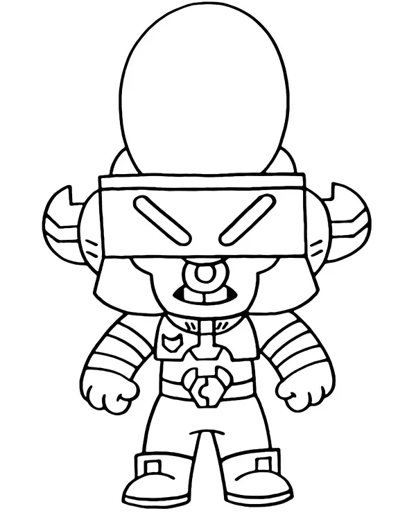 Brawl stars kolorowanka space ox bully - Ausmalbild zum Ausdrucken