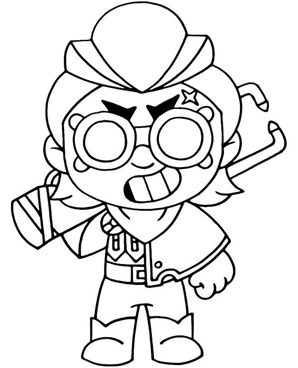 Brawl stars kolorowanki z belle - Ausmalbild zum Ausdrucken