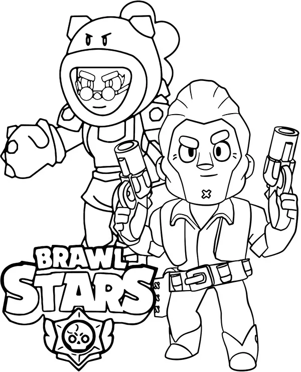Brawl stars rosa colt kolorowanka - Ausmalbild zum Ausdrucken