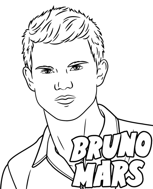 Bruno mars piosenkarz kolorowanka do druku - Ausmalbild zum Ausdrucken