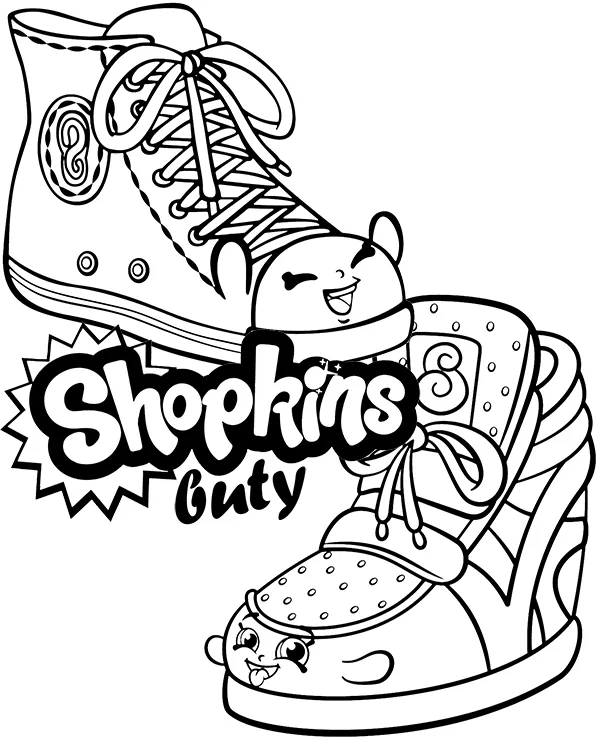 Buty shopkins kolorowanka do druku - Ausmalbild zum Ausdrucken