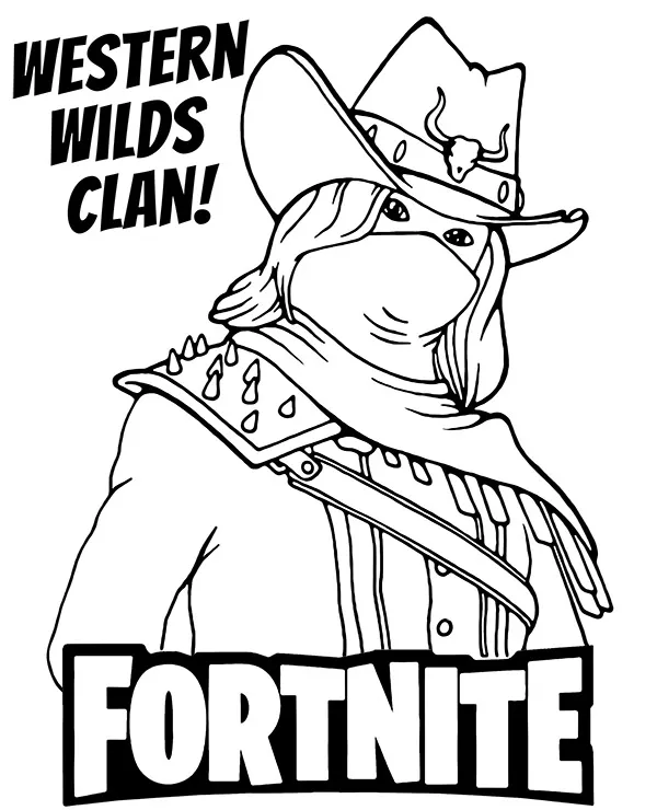 Calamity western wilds kolorowanka fortnite - Ausmalbild zum Ausdrucken
