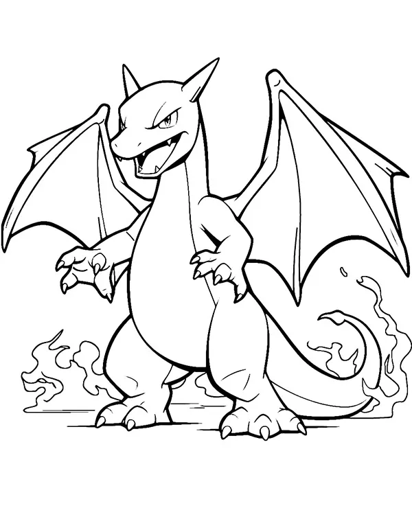 Charizard kolorowanki pokemon - Ausmalbild zum Ausdrucken