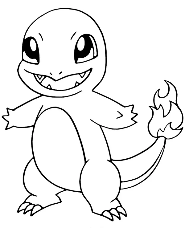 Charmander kolorowanki pokemon - Ausmalbild zum Ausdrucken