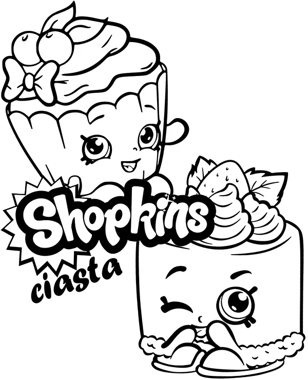 Ciastka shopkins kolorowanka do wydruku - Ausmalbild zum Ausdrucken