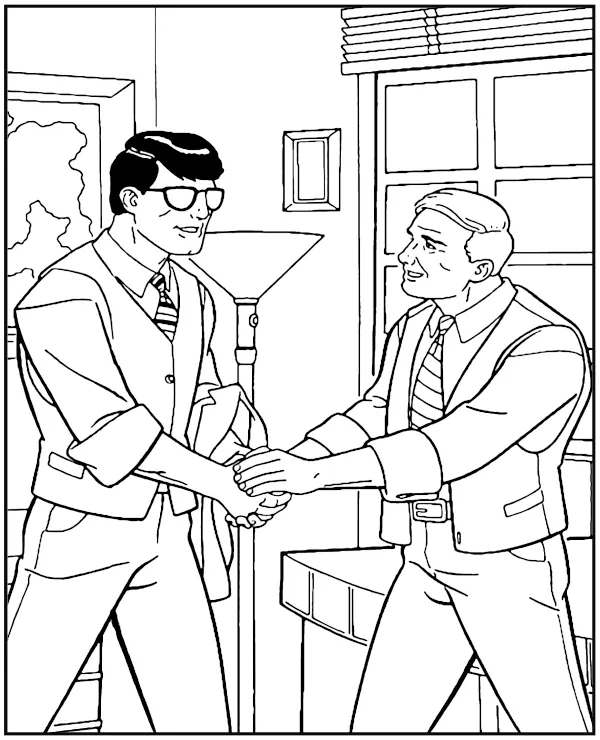 Clark Kent Daily Planet kolorowanka Superman do druku
