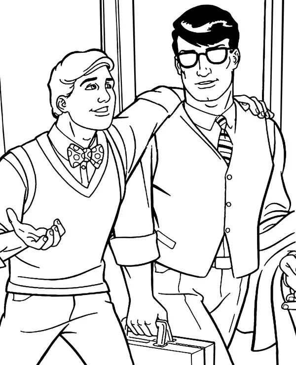 Clark kent kolorowanka do wydruku - Ausmalbild zum Ausdrucken