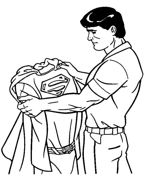 Clark Kent strój Supermana kolorowanka