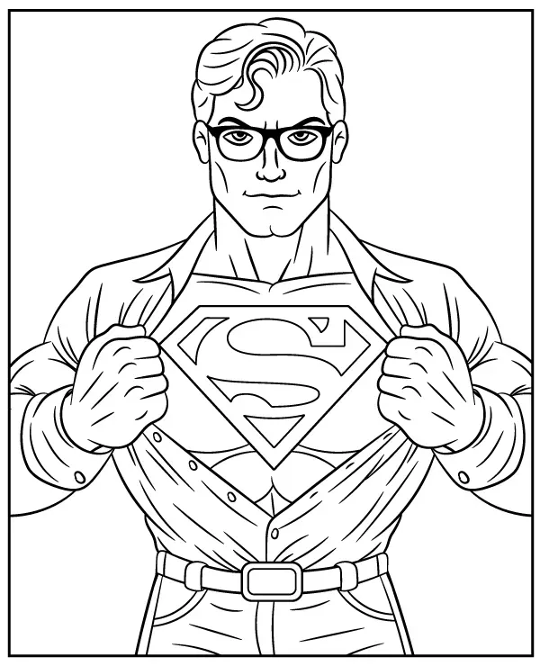 Superman Clark Kent kolorowanka do druku