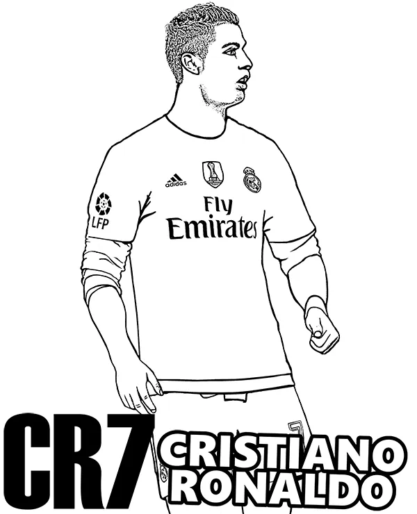 Cristiano ronaldo kolorowanka cr - Ausmalbild zum Ausdrucken