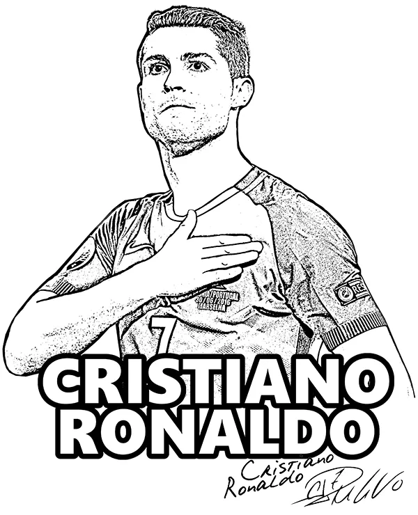 Cristiano ronaldo kolorowanka - Ausmalbild zum Ausdrucken