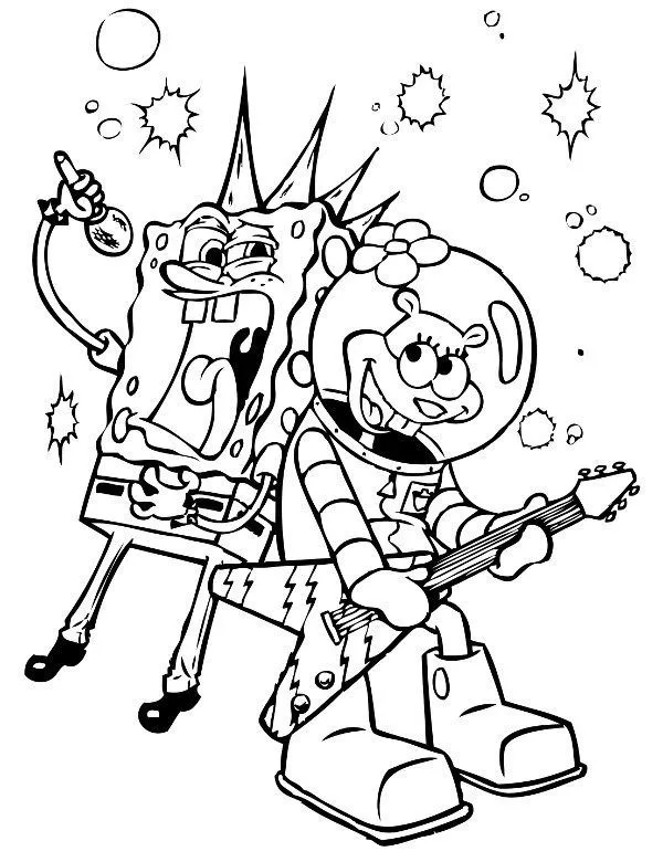 Darmowe kolorowanki spongebob - Ausmalbild zum Ausdrucken